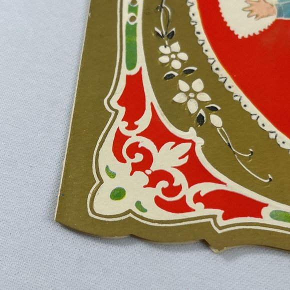 Vintage Valentines Greeting Card Embossed Roller Skates Heart Boy Girl Ephemera - Picture 7 of 11